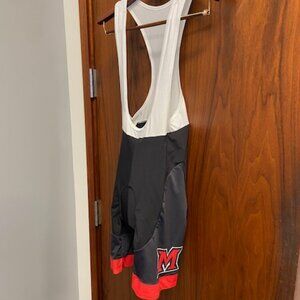 Miami University (of Ohio) men's cycling padded bibs, size medium NWOT